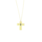 Gold Cross With Baguette Necklace