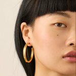Silver hoop earrings from Sage Accessories