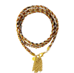 Fabric Strip Braided Necklace