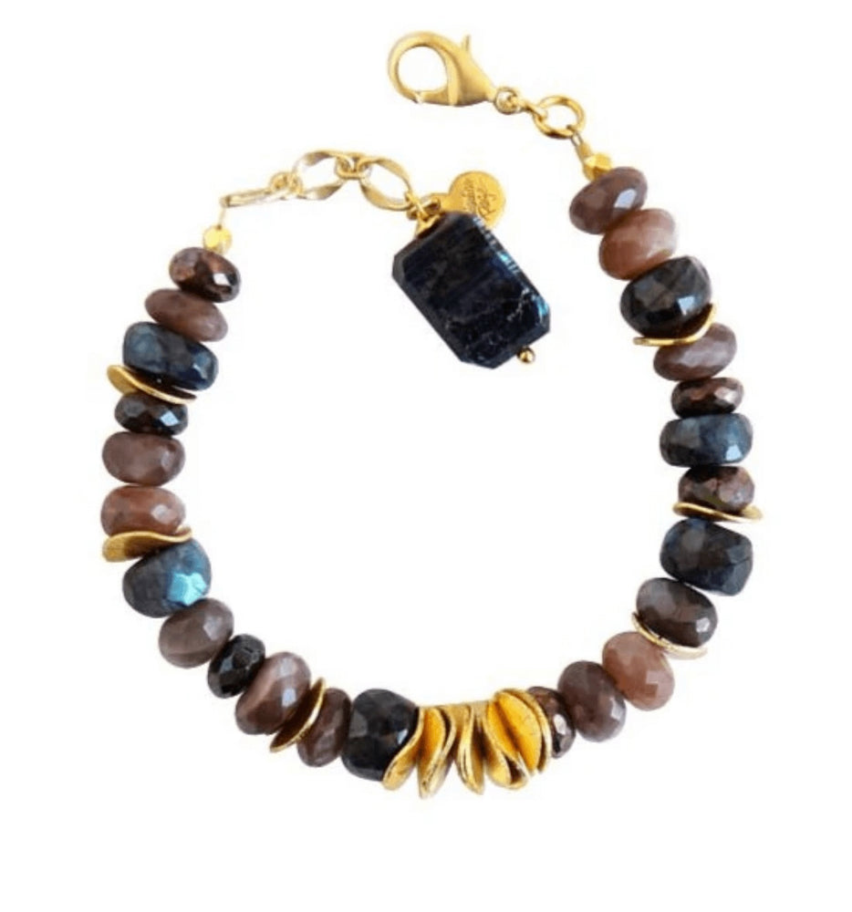 Chocolate Moonstone Beaded Bracelet