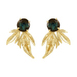 Gold Labradorite Waterproof Statement Earrings