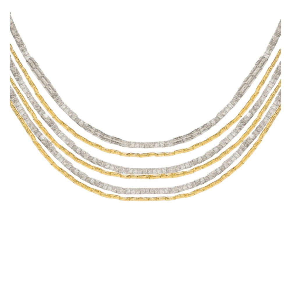 Gold + Rhodium Multi-Layered Necklace