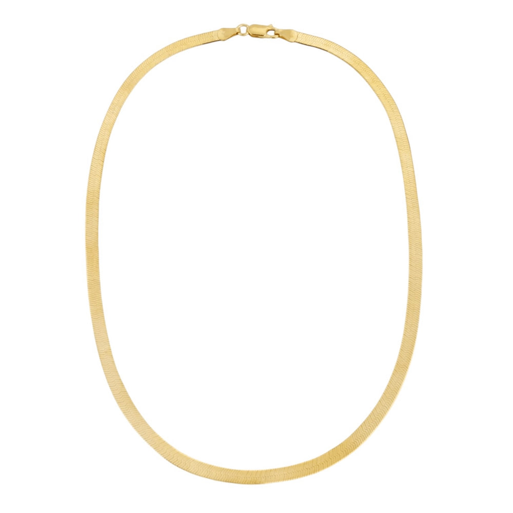 Gold Herringbone Water Resistant Necklace