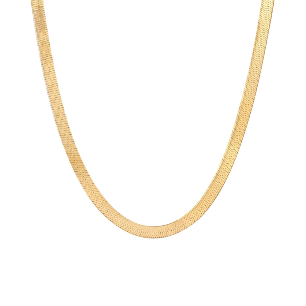 Gold Herringbone Water Resistant Necklace