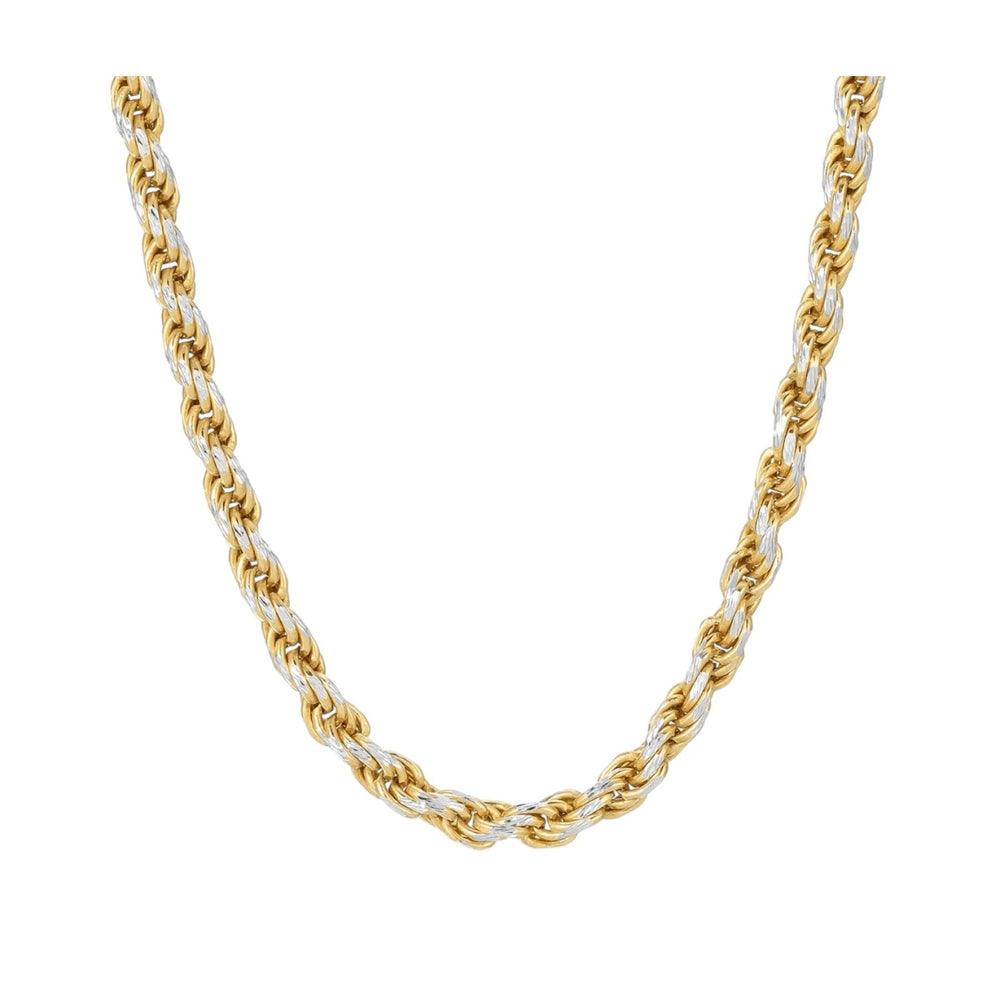 Two-Toned Diamond Cut Water Resistant Rope Necklace