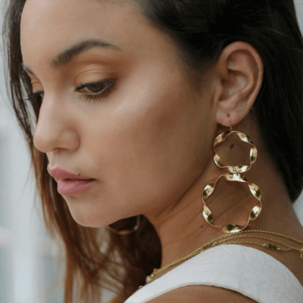 Gold Double Hoop Earrings