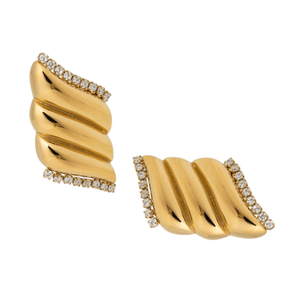 Gold Winged Water Resistant Earrings