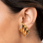 Gold Winged Water Resistant Earrings