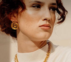 Gold Circular Earrings