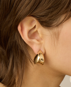 Gold Bulbous Orb Earrings