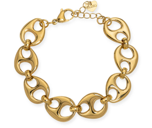 
            
                Load image into Gallery viewer, Gold Gucci Style Link Water Resistant Bracelet
            
        