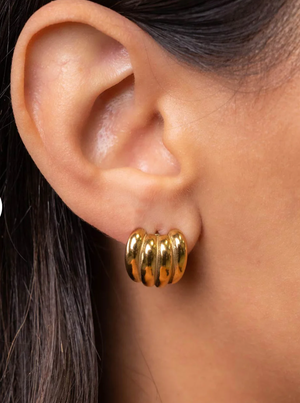 
            
                Load image into Gallery viewer, Gold Stud Water Resistant Earrings
            
        
