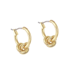 Gold 2-n-1 Hoop Huggie Earrings