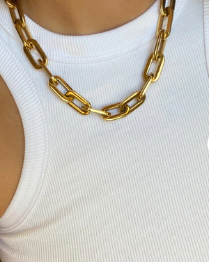 Gold Thick Gage Water Resistant Necklace