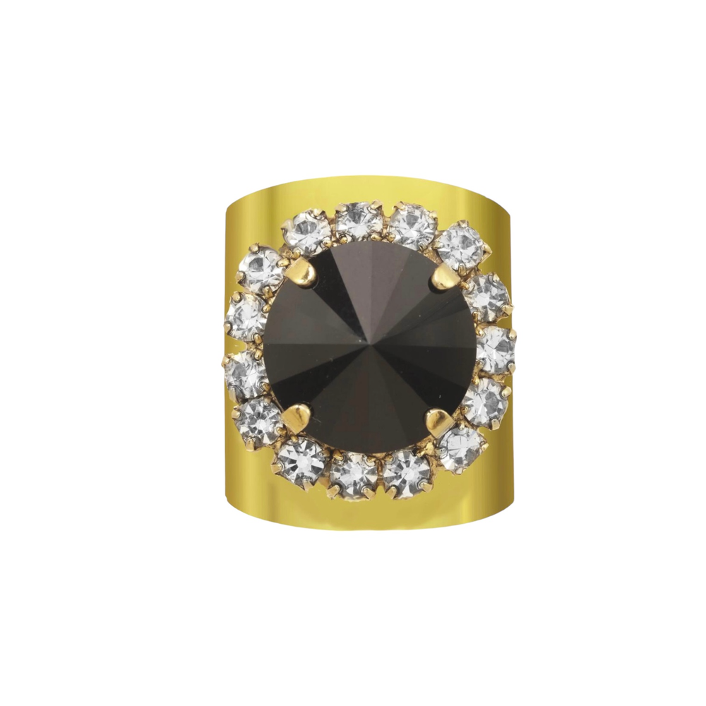 
            
                Load image into Gallery viewer, Adjustable Gold And Crystal Ring
            
        