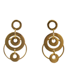 Gold Interlinked Circle Earrings