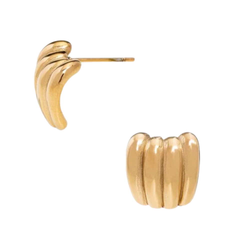 Gold Stud Water Resistant Earrings