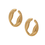Gold Circular Water Resistant Earrings