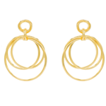 Gold Interconnected Circle Earrings