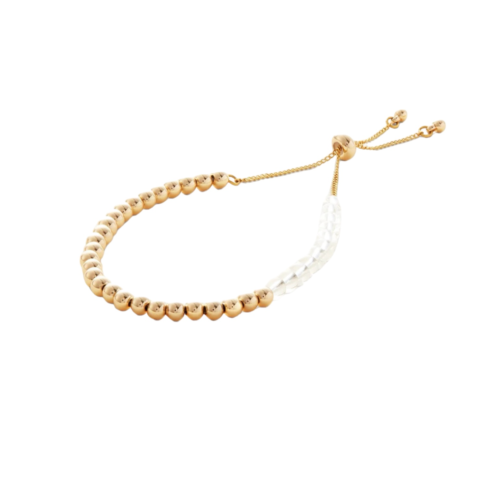 Gold Beaded Slide Bracelet
