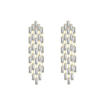 Gold Cubic Zirconia Chandlier Earrings