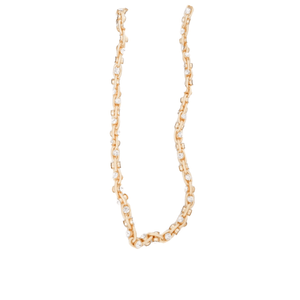 Gold Twisted Rhinestone Necklace