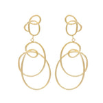 Gold Swirl Knot Earrings