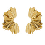 Gold Fan Statement Earrings