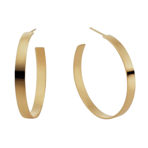 Gold Flat Hoop Earrings