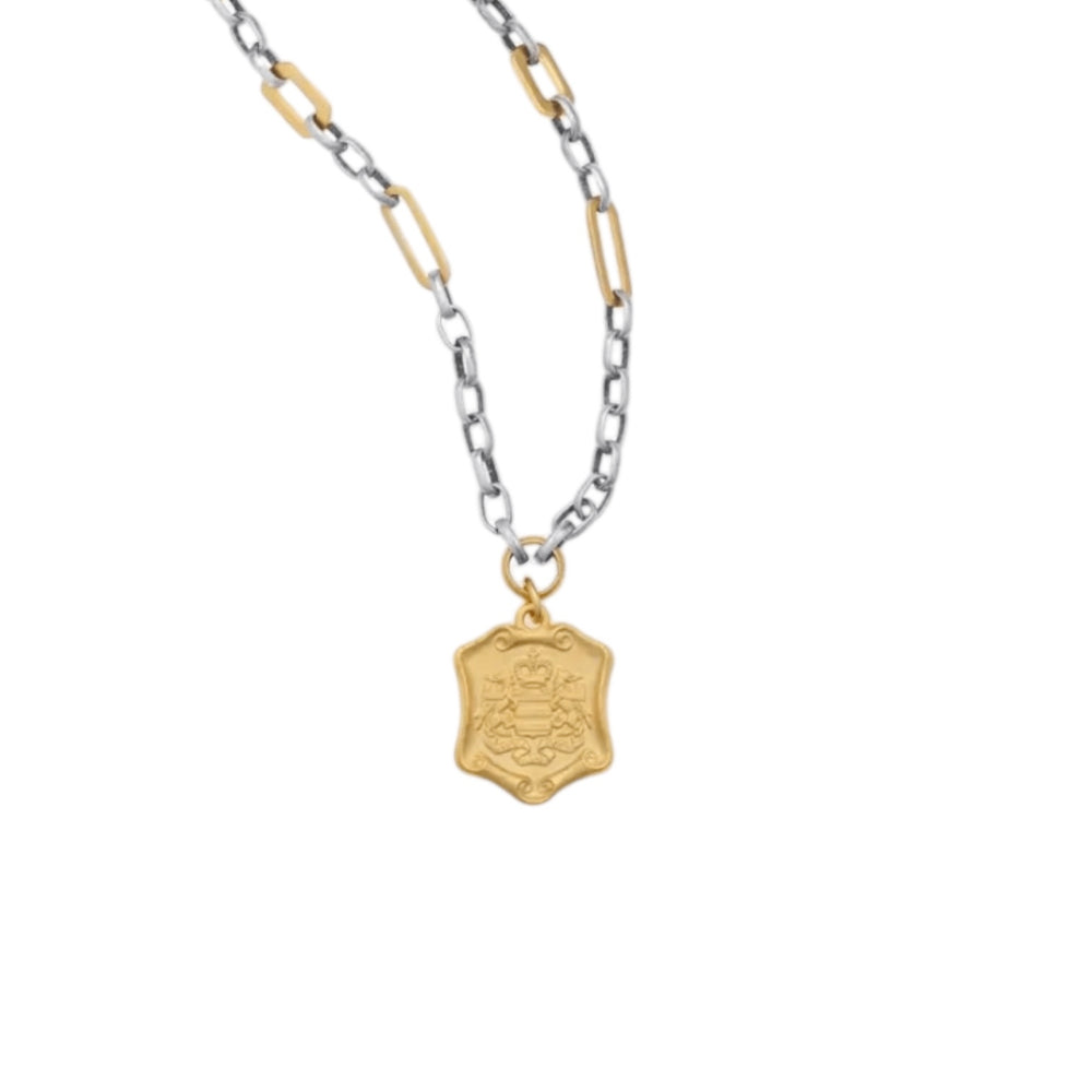 Mixed Metal Alsace Chain with Cognac Necklace | French Kande - Sage Accessories