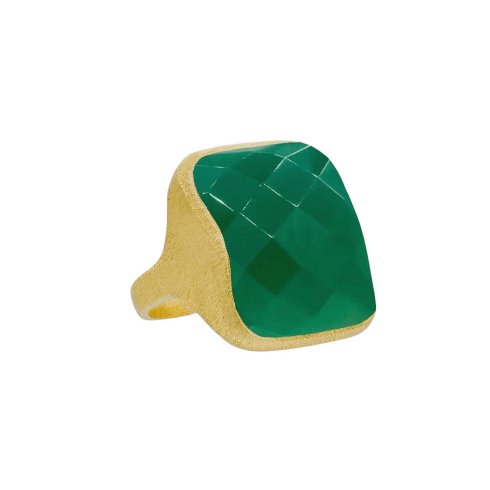 Gold Green Onyx Ring | Marcia Moran - Sage Accessories