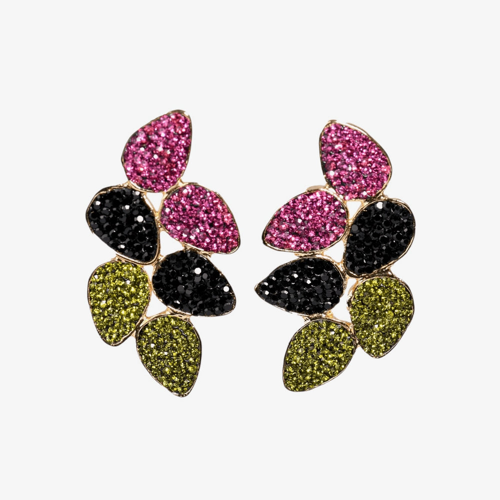 Rainbow Druzy Statement Earrings - Sage Accessories