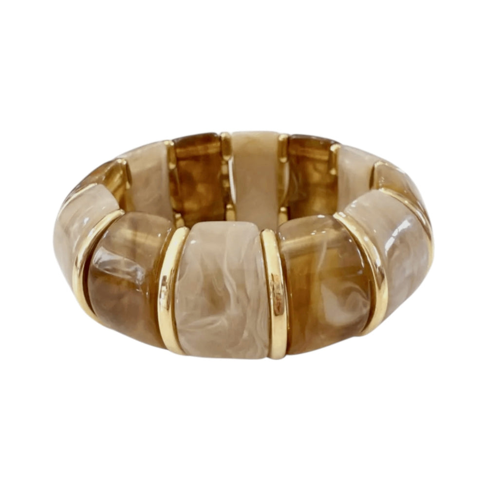 Taupe Mix Stretchable Bracelet - Sage Accessories