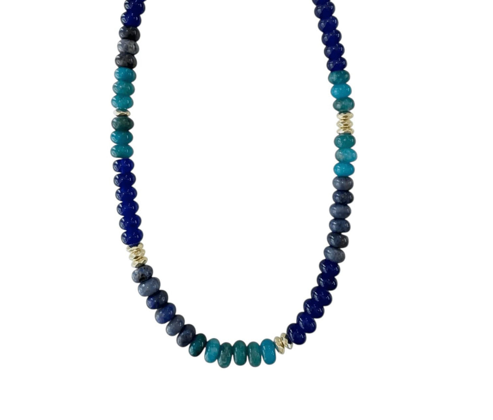 Dark Blue Gemstone Layering Necklace - Sage Accessories