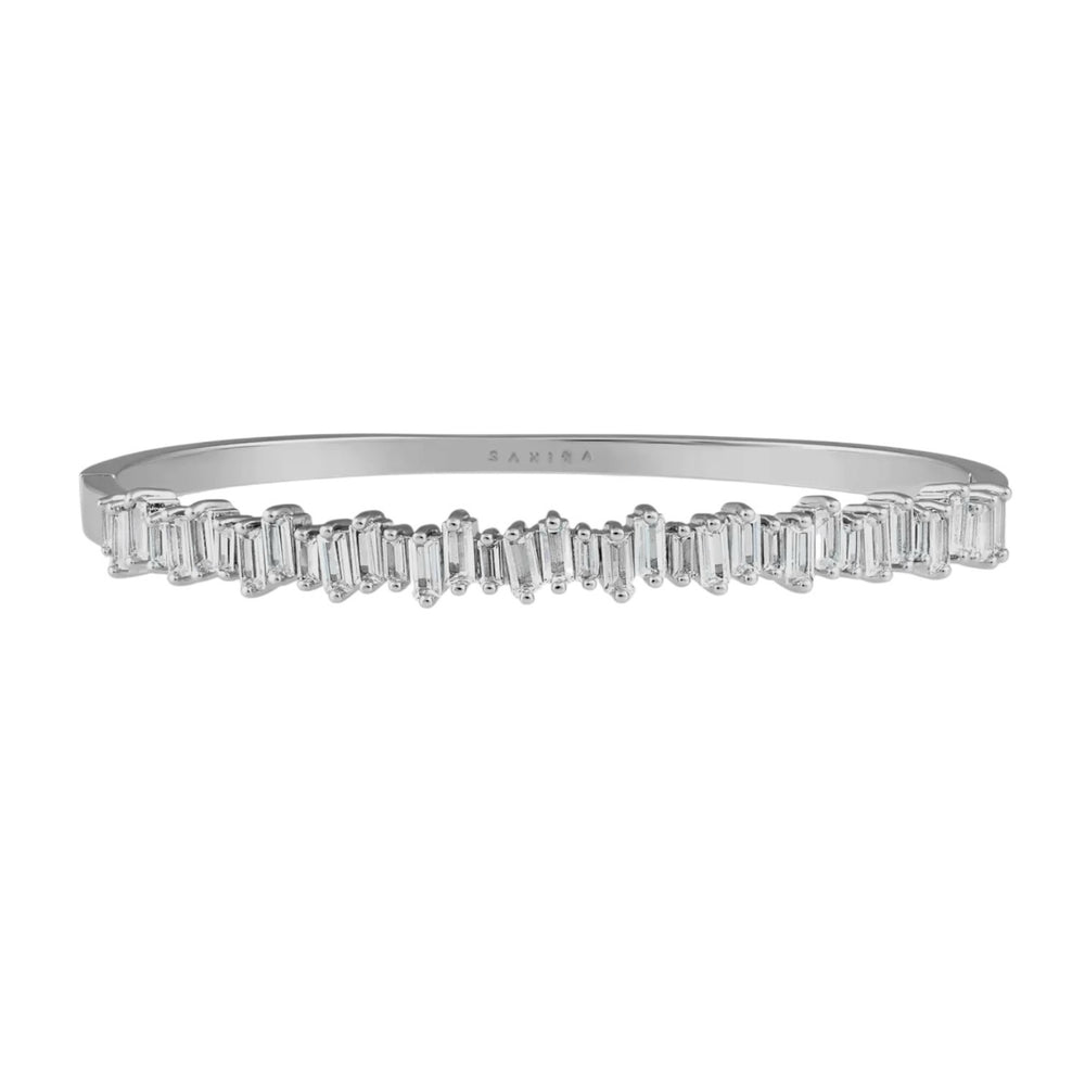 Silver Baguette Water-Resistant Bracelet - Sage Accessories