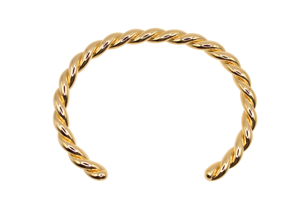 
            
                Load image into Gallery viewer, Gold Twisted Cuff Bracelet
            
        