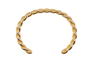 
            
                Load image into Gallery viewer, Thin Gold Twisted Cuff Bracelet
            
        