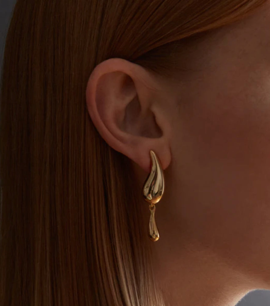
            
                Load image into Gallery viewer, Gold Waterway Stud Earring
            
        