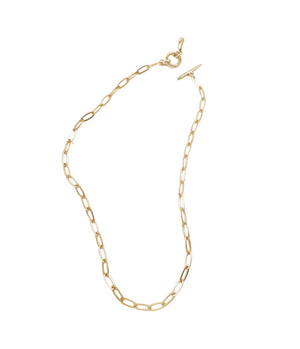 Gold Fine Chain Link Necklace